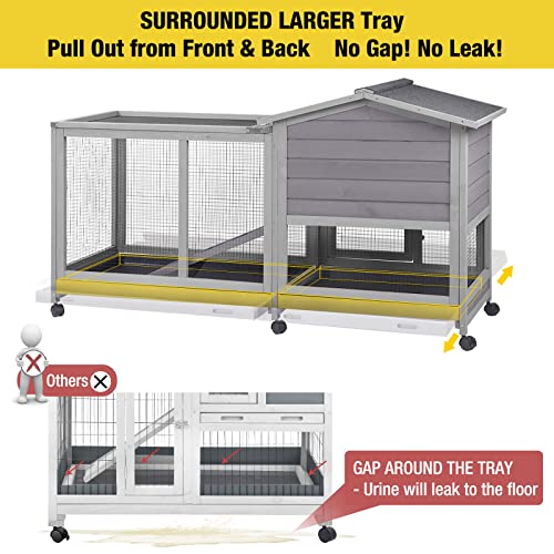 Aivituvin AIR19 Rabbit Hutch Outdoor Indoor Rabbit Cage Chikcen Coop thumb #3