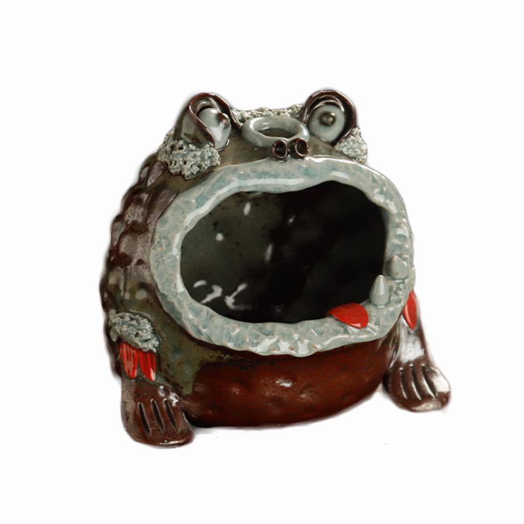 Popielniczki, Pięknie Ceramika Akcesoria do popielniczek 12,5 x 13 cm /,1 4,9 cala Podstawka pod cygaro Brak wiatru i dymu Kształt ropuszki cygarowej Ozdoby domu Praktyczne