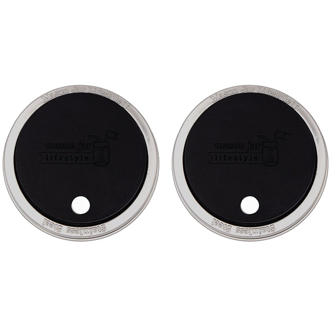 Gobelets noirs à large ouverture en silicone avec trou de paille couvercles de fermentation