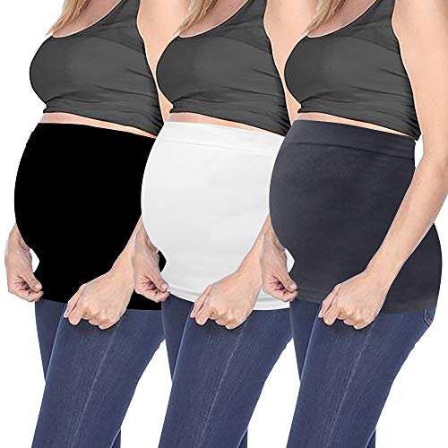 Womens Maternity Belly Band for Pregnancy Non-slip Silicone Stretch Pregnancy Support Belly Belt
