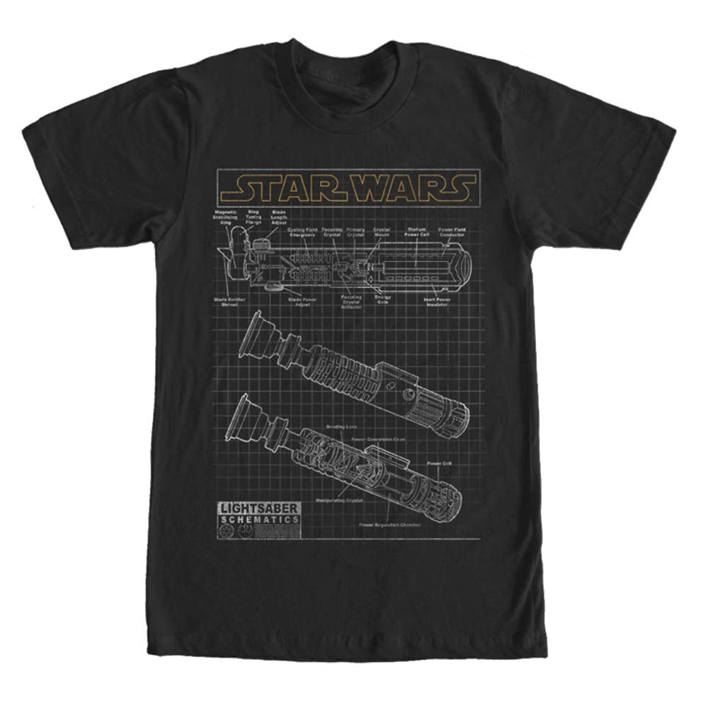 T-shirt Star Wars fini les vêtements geek sans style avec ce modèle sabre laser XL