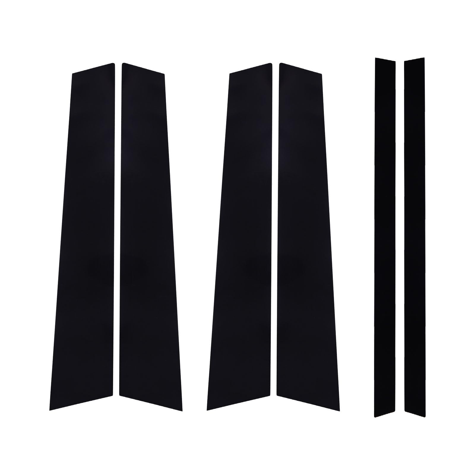 ZYHW 6-Pack Door Edge Guard for Honda Civic 8th Gen 2006-2011 - Black Anti-Scratch Stickers for Exterior Door Trim and Pillar Posts