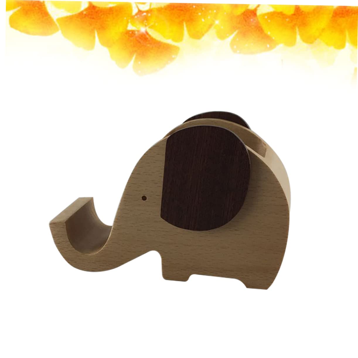 Operitacx 2pezzi Porta Penne Forma Di Elefante Di Faggio Con Supporto Per Cellulare Organizer Da Scrivania Divertente e Pratico Per Ufficio e Casa Porta Penne Elefante
