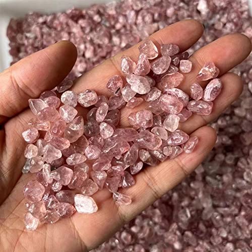 WGPHD Meditation Home Natural red Strawberry Crystal Gravel Original Stone Fish Tank Bottom Sand Decorative Landscaping (Size : 20g)