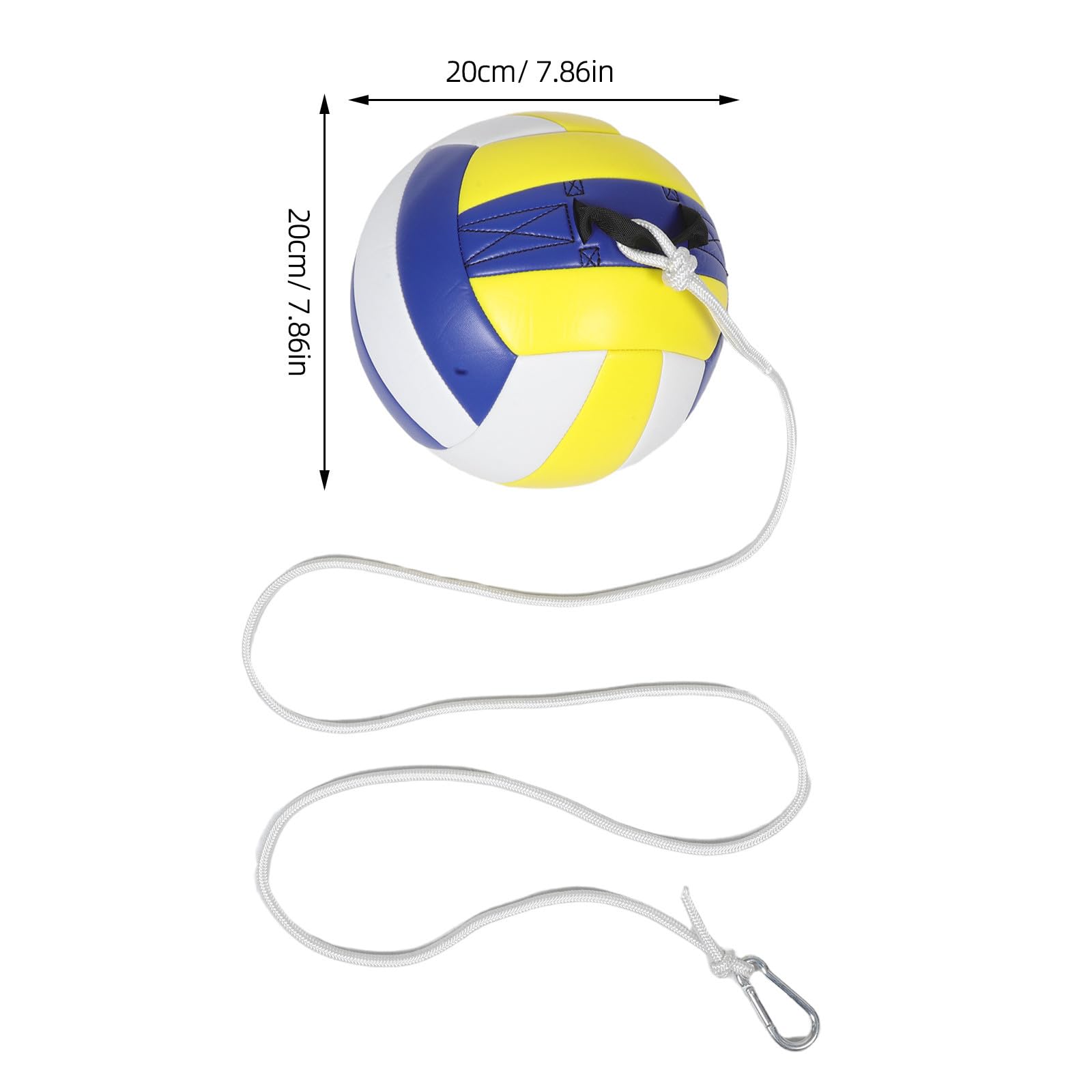 BESPORTBLE Pelota y Control Estable con Cuerda Ajustable de Entrenamiento de Voleibol Material PVC de Alta Visibilidad para Práctica en Exteriores E Interiores para Jóvenes