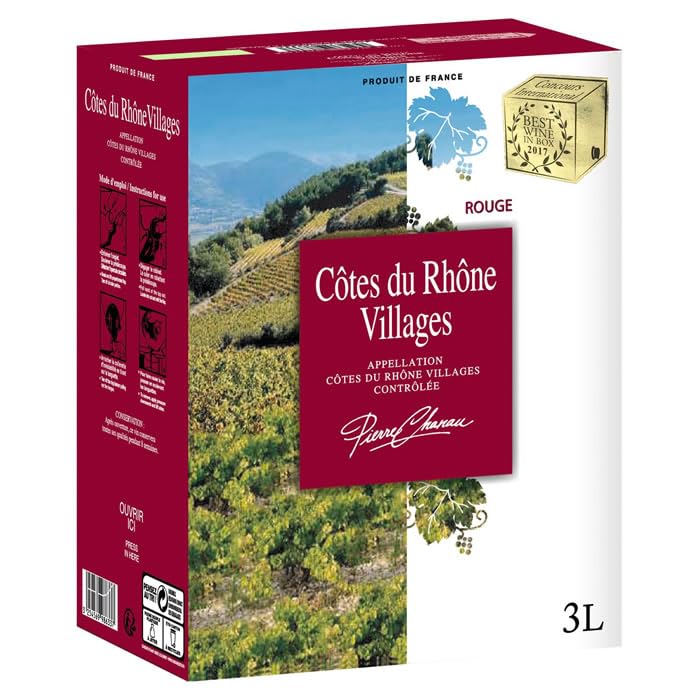 CÔTES DU RHÔNE VILLAGES Pierre Chanau Vin rouge AOP 3 L