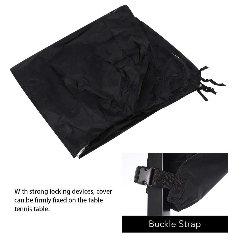 Housse de Table de Ping Pong Extérieur, Bâche Imperméable et Résistante, Protection pour Tables de Tennis de Table Pliables ou Non Pliables, 280 x 153 x 73 cm