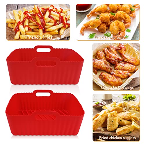 Image of WMKGG Silicone Air Fryer Liners, 2PCS Air Fryer Silicone Liners