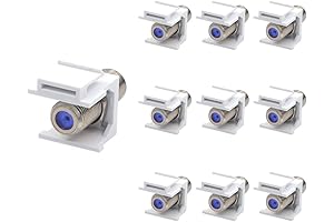 VCE Coax Keystone Jack Insert 10-Pack: Extend Your Coaxial Connections with Ease