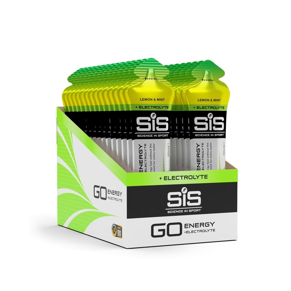 Science in Sport GO Gel Energético + Gel de Electrolitos 30 x 60ml Limón Menta Vegano - Ideal para la entrega de energía y el equilibrio de electrolitos.