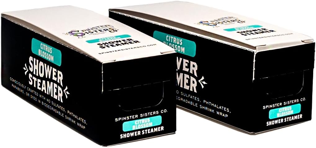 2 Case Bundle - Spinster Sisters Citrus Blossom Shower Steamer - Aromatherapy Essential Oils, Luxury, Refreshing, Sustainable, Soothing, invigorating
