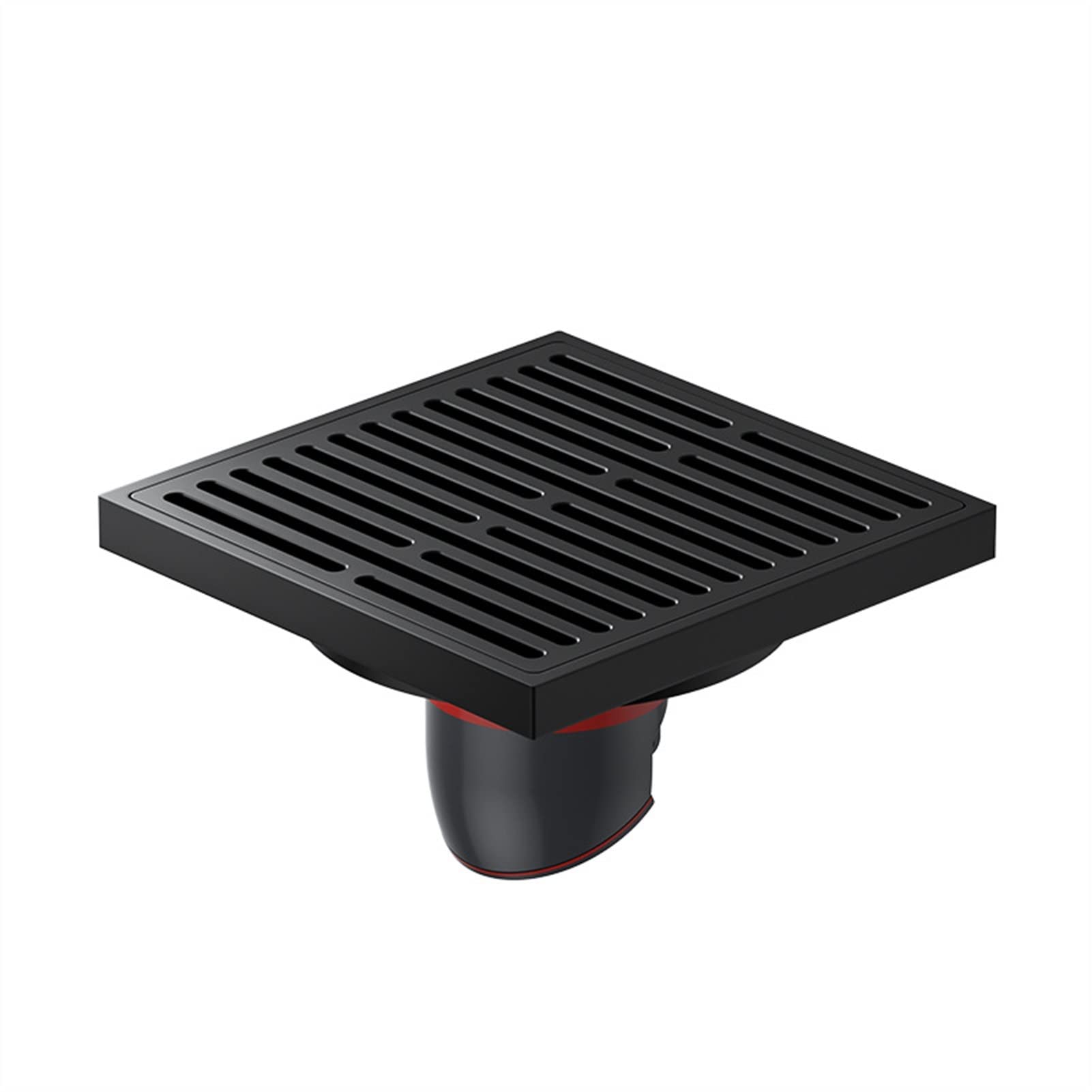 Caniveau de douche en laiton massif noir au fini mat premium