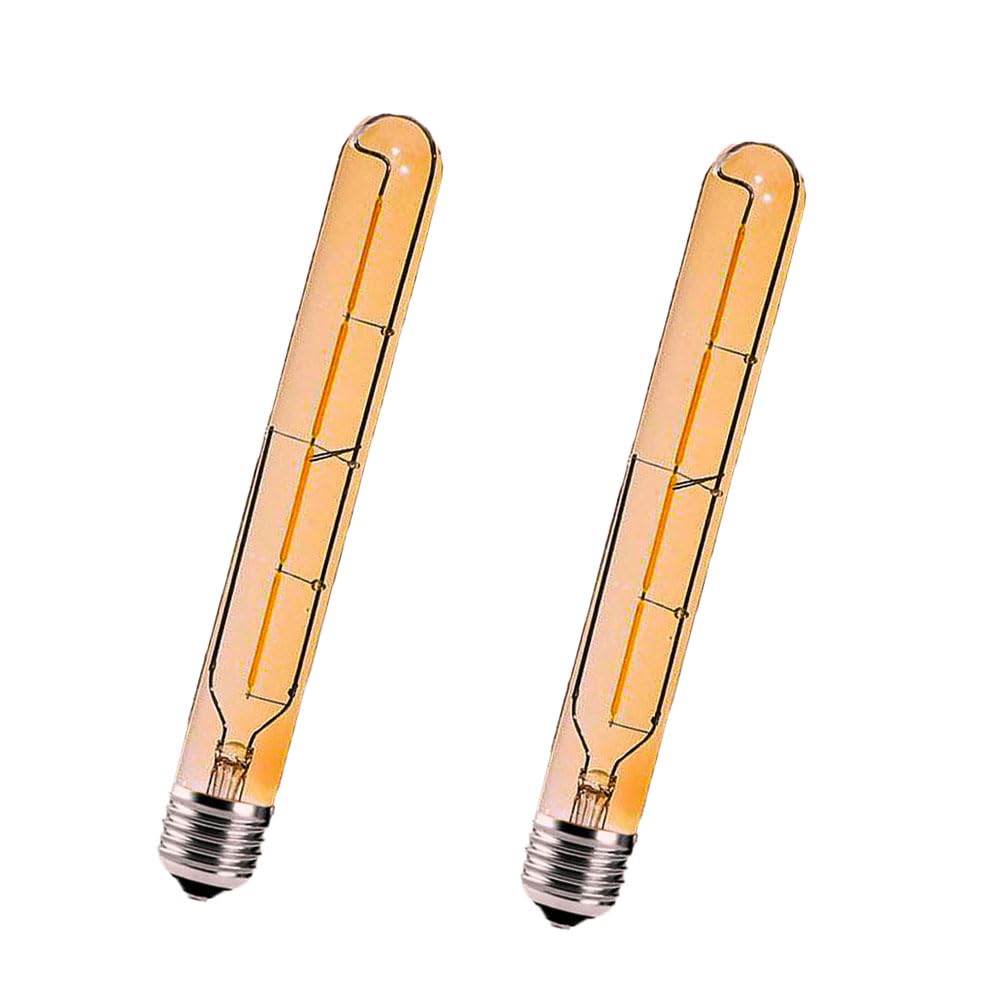 Bdayek One Color Led Bulbs Pack Of 2 E27 T30-225 Edison Vintage Filament Bulbs 4W 400Lm Warm White 2700K Non Dimmable