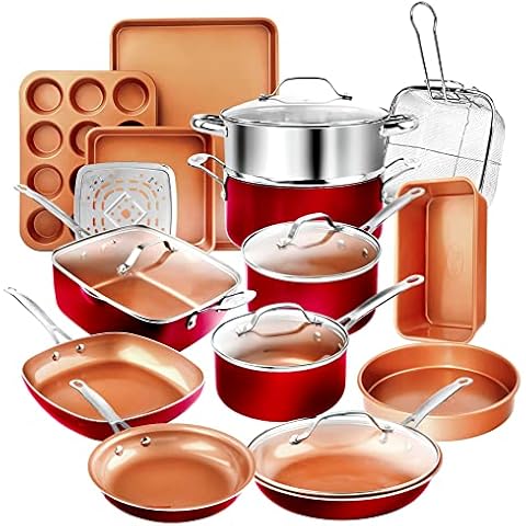 Juego de utensilios de cocina y utensilios para hornear GOTHAM STEEL 20 piezas Cover