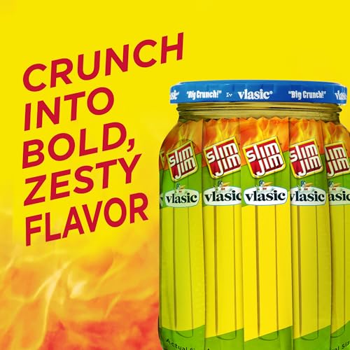 Slim Jim Smoked Meat Sticks, Vlasic Dill Pickle Flavor, 6g Protein Per Serving, Snack Size, Lunchbox Snack, 0.28 oz. (26 Count) - Image 3