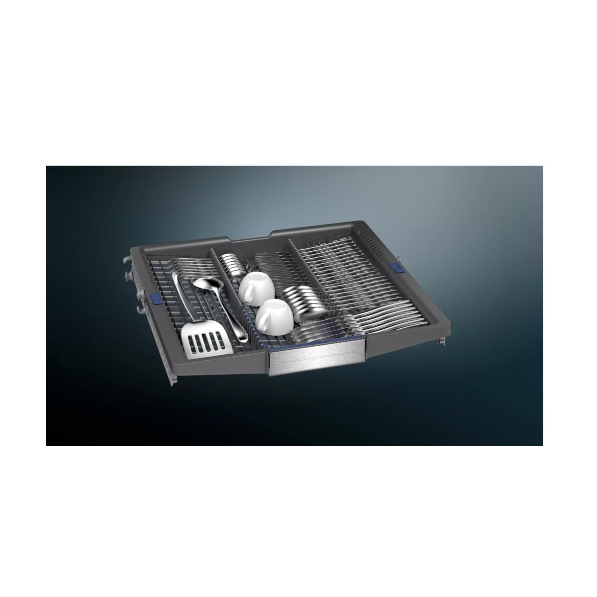 Siemens SN87TX02CE, iQ700, lavastoviglie intelligente completamente integrata, 60 cm, Made in Germany, cassetto posate, asciugatura Zeolith, varioSpeed Plus, programma intelligente, flexComfort Pro