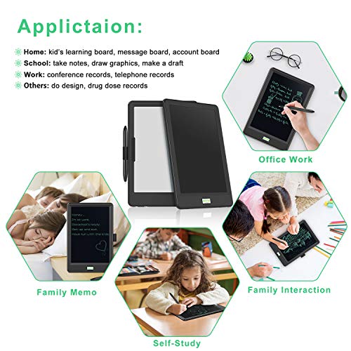 10 Inch LCD Writing Tablet, WOBEECO Electronic Drawing Tablet Kids Tablets Doodle Board Writing Pad for Kids and Adults at Home, School and Office with Lock Erase Button(Black) - Thumbnail 4