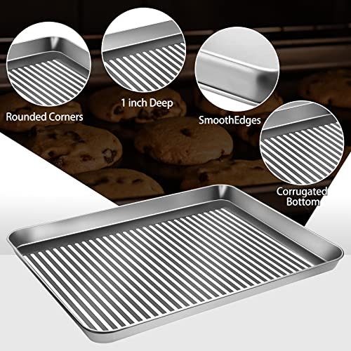 Buy Stainless Steel Baking Sheet with Rack Set, Cookie Sheet with