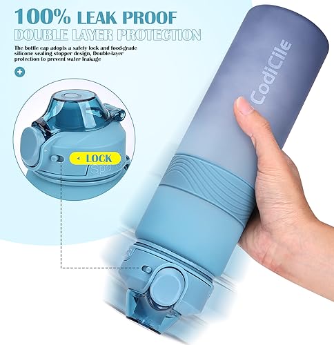CodiCile Water Bottle, BPA Free 1l Water Bottle Leak Proof Drinks Bottle, Large Sports Bottle Great for Gym School - Image 4