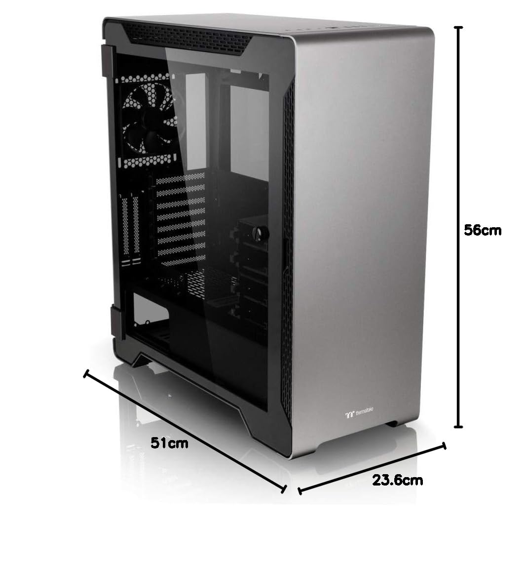 Thermaltake CA-1L3-00M9WN-00 A500 TG kosmiczna szara obudowa PC/podwozie/etui do gier - czarne