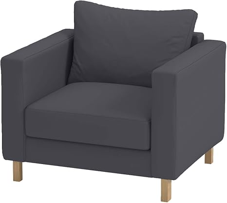Amazon Com Sofa Renewal Durable Custom Made Karlstad Chair Cover Replacement For Ikea Karlstad Armchair Cotton Dark Gray Home Kitchen