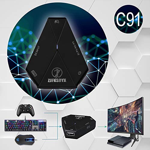 C91 Keyboard and Mouse Adapter for PS4, Xbox One,Switch, PS3,PC
