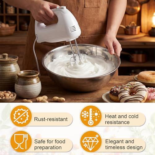 6 Piezas Tazones de Acero Inoxidable de 4.2 Qt miniatura 3