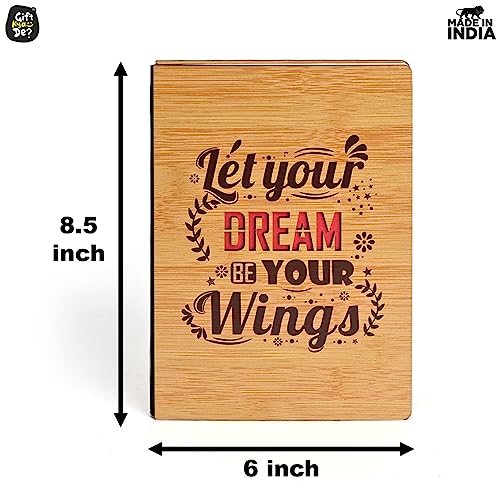 Image of Gift Kya De Desk Organizer with Wooden Diary, Bamboo Pen, 2026 Calendar, Clock, and 4 Compartments - Elegant Wooden Table Organizer for Office and Home Use (Combo 1)