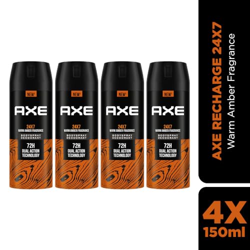 Image of Axe Recharge Long Lasting Deodorant Bodyspray For Men 150 ml, Pack of 4