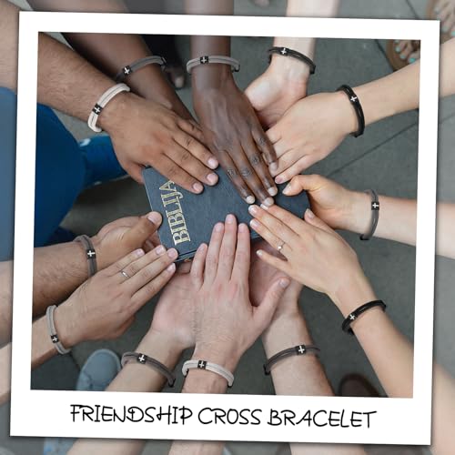 Landical LANDICAL- STRAND-EDVG97941 6 Pcs Braided Cross Bracelet Men Women Adjustable Rope Jesus Bracelet thumb #5