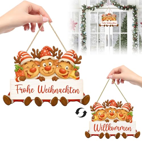 Weihnachtsdeko Tür,Türschild Weihnachten...