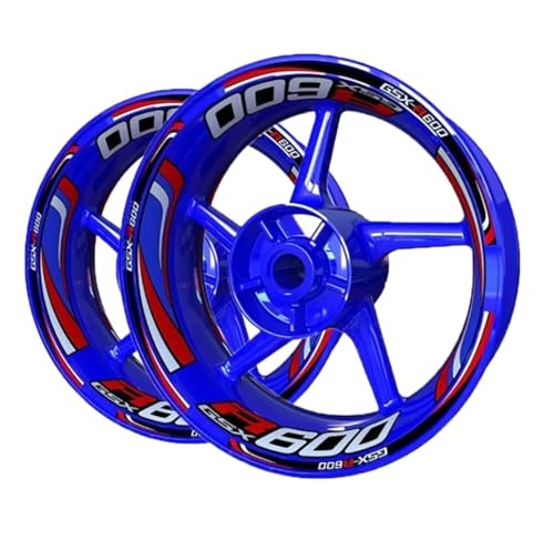 Autocollant réfléchissant moto Suzuki GSXR600 pour bord de jante épais Style 8