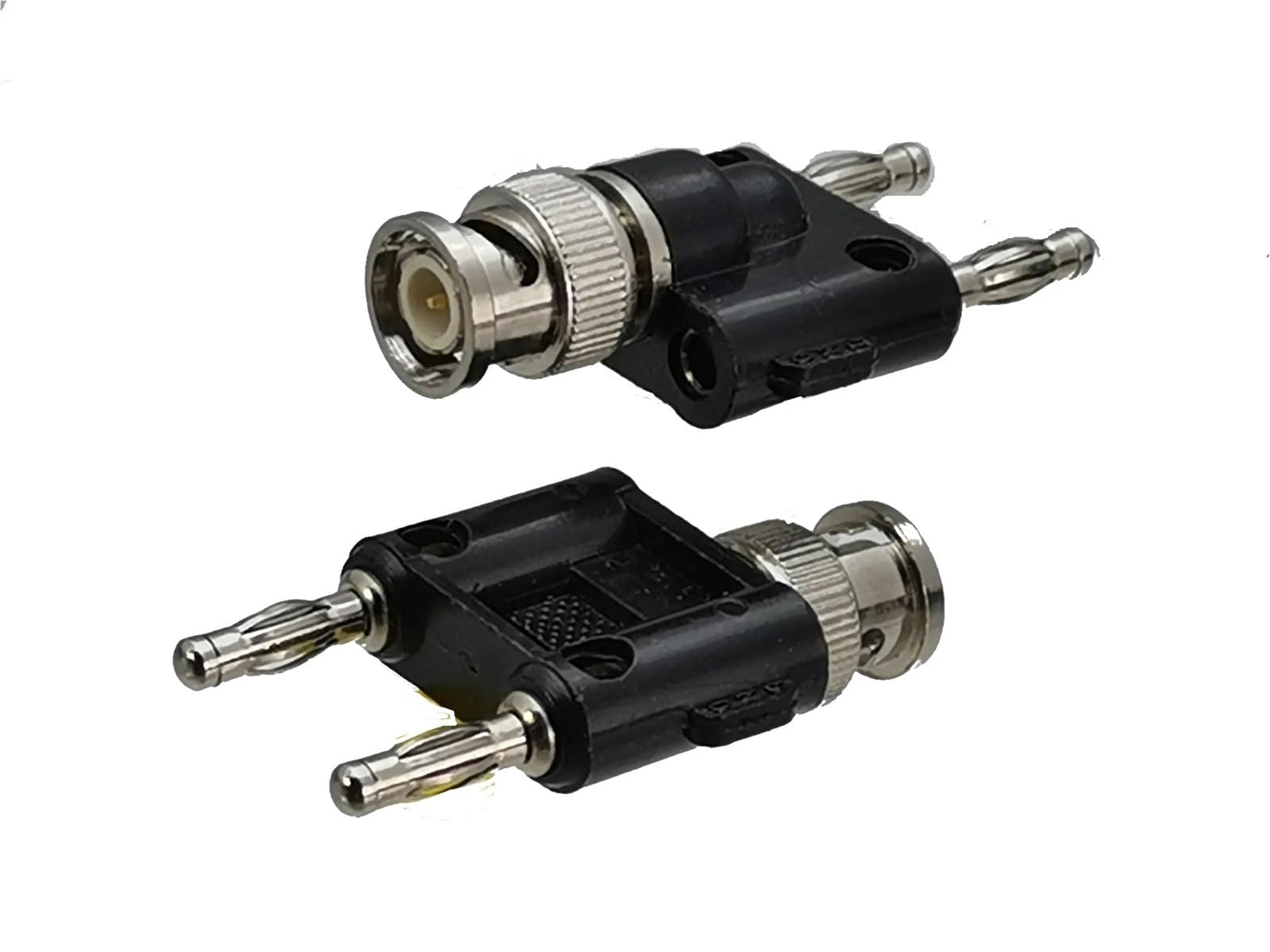MXXDMOPD 1pcs Adapter Connector BNC to 2 Dual Banana Male Plug & Female Jack RF Coaxial Converter(Bnc M to 2x Banana M)
