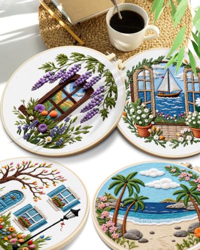 Image of TINDTOP Embroidery Kit for Adult, Embroidery DIY Starter Kit