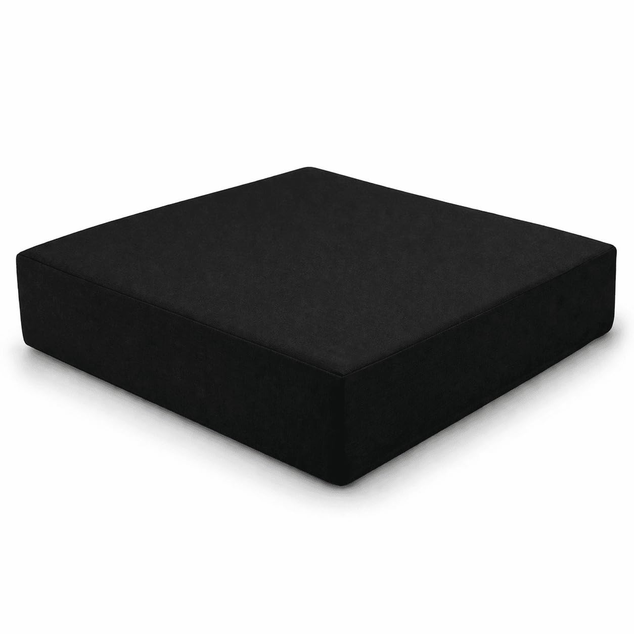 MOTHER LAND Rattan Garden Furniture Cushions Replacement Seat Pads Outdoor Patio Sofa Chair Cushions Water Resistant Thick Foam Support (Black, Seat 50x50x10cm)