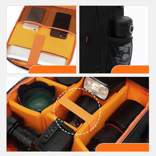 Mochila de cámara impermeable con compartimento portátil 5