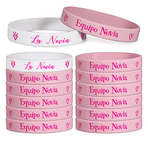 GEBETTER 12 peças despedida de solteira pulseiras silicone espanhol, 1 * namorada 11 * equipa noiva, acessórios festa acessórios casamento disfarce namorada damas de honor tribo amigas presente