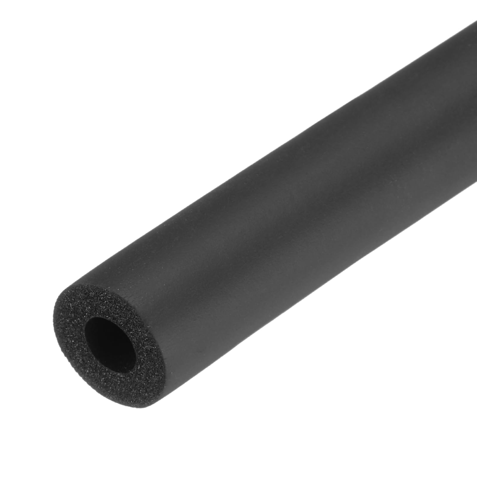MECCANIXITY 2pcs Pipe Insulation Foam Tube Lagging Insulation Pipe 8mm(5/16") ID 16mm OD 20" Heat Preservation for Handle Grip Support,Black