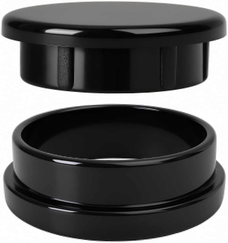 Premium Heavy-Duty Wrought Iron Chair Glides – Fits 1-1/4" Inside Diameter, Round Plastic Chair Leg Floor Protectors for Patio Furniture, Pack of 16, Black