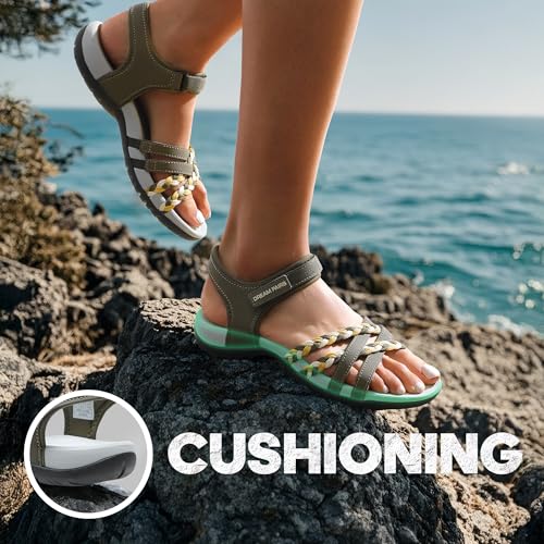 Image of DREAM PAIRS Womens Sandals Light Weight Hiking Sandals for Women Comfortable Athletic Quick-Drying Walking Hiking Water Sandals