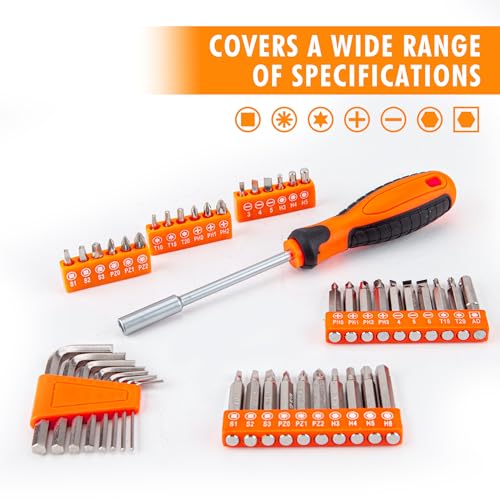 CARTMAN Power Tool Combo Kits with 12V Cordless Drill, Professional Household Home Tool Kit Set, DIY Hand Tool Kits for Garden Office House Repair, with a Robot Style Carry Box