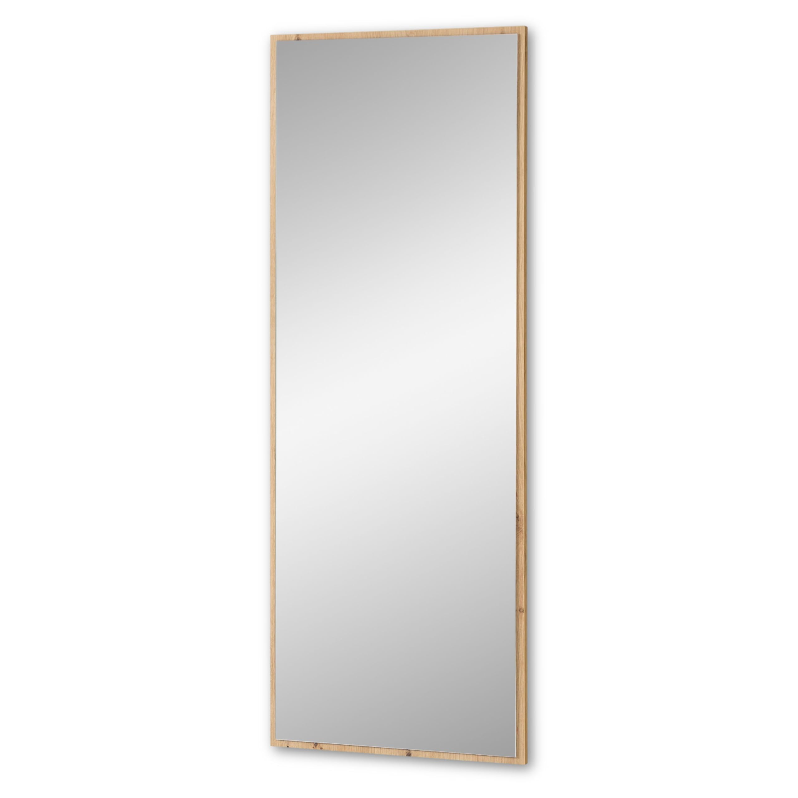 Stella Trading Bari Espejo de Pared en Aspecto de Roble Artesano con Certificado FSC, Espejo Rectangular para Pasillo y Armario, 44 x 117 x 2 cm (Ancho x Alto x Profundidad)