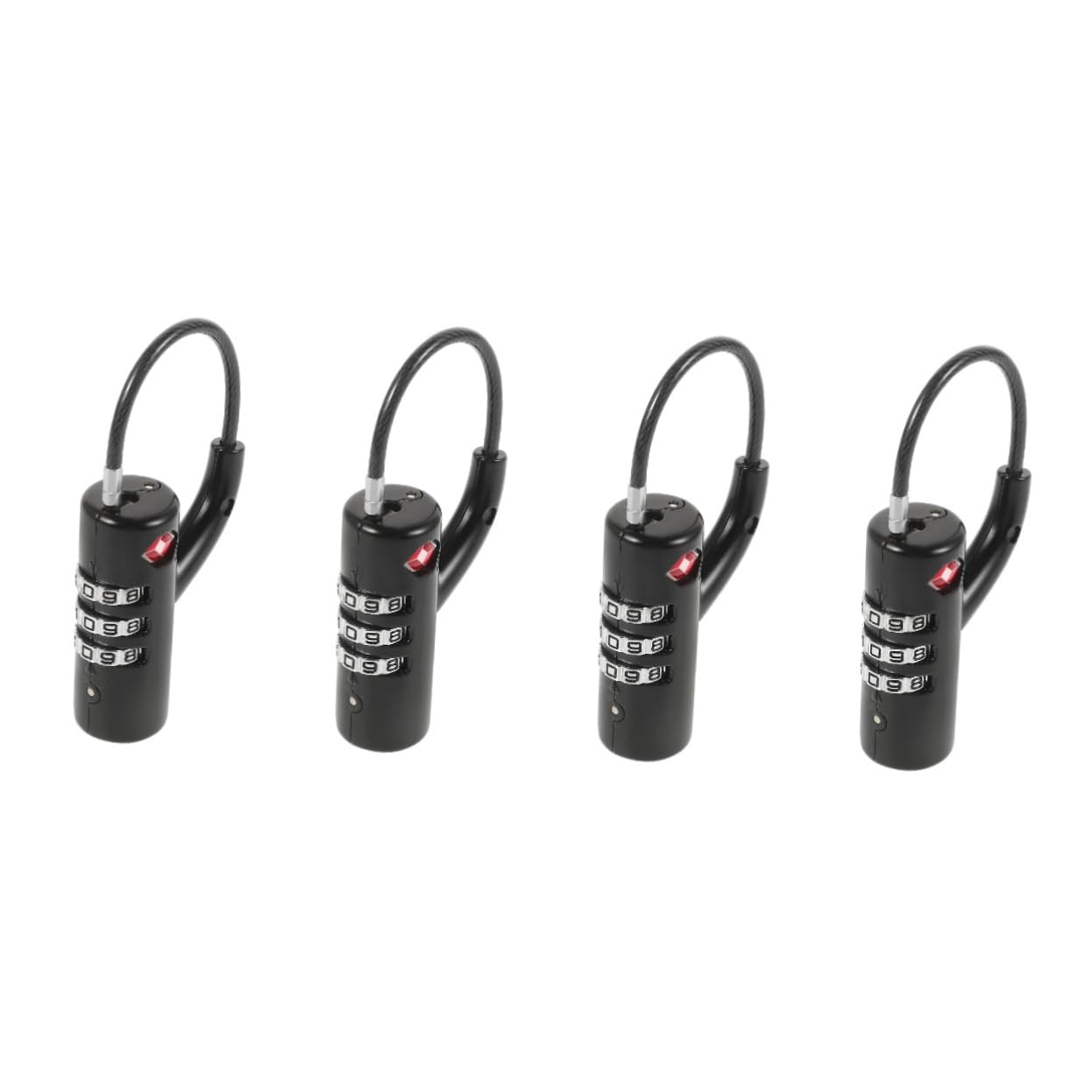 4pièces Cadenas à Combinaison Tsa Pour Bagages Verrou De Casier De Gym Portable Serrure De Voyage Sécurisée Pour Valises Et Sacs