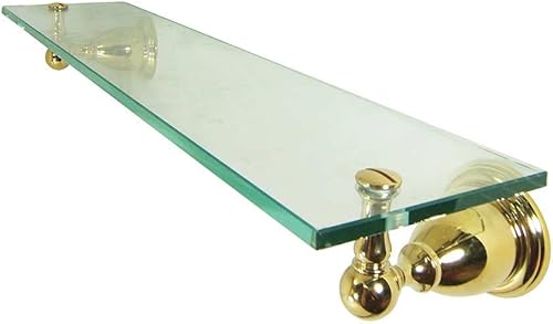 Kingston Brass BA1759PB Heritage Estante de cristal, latón pulido, 2-12 pulgadas