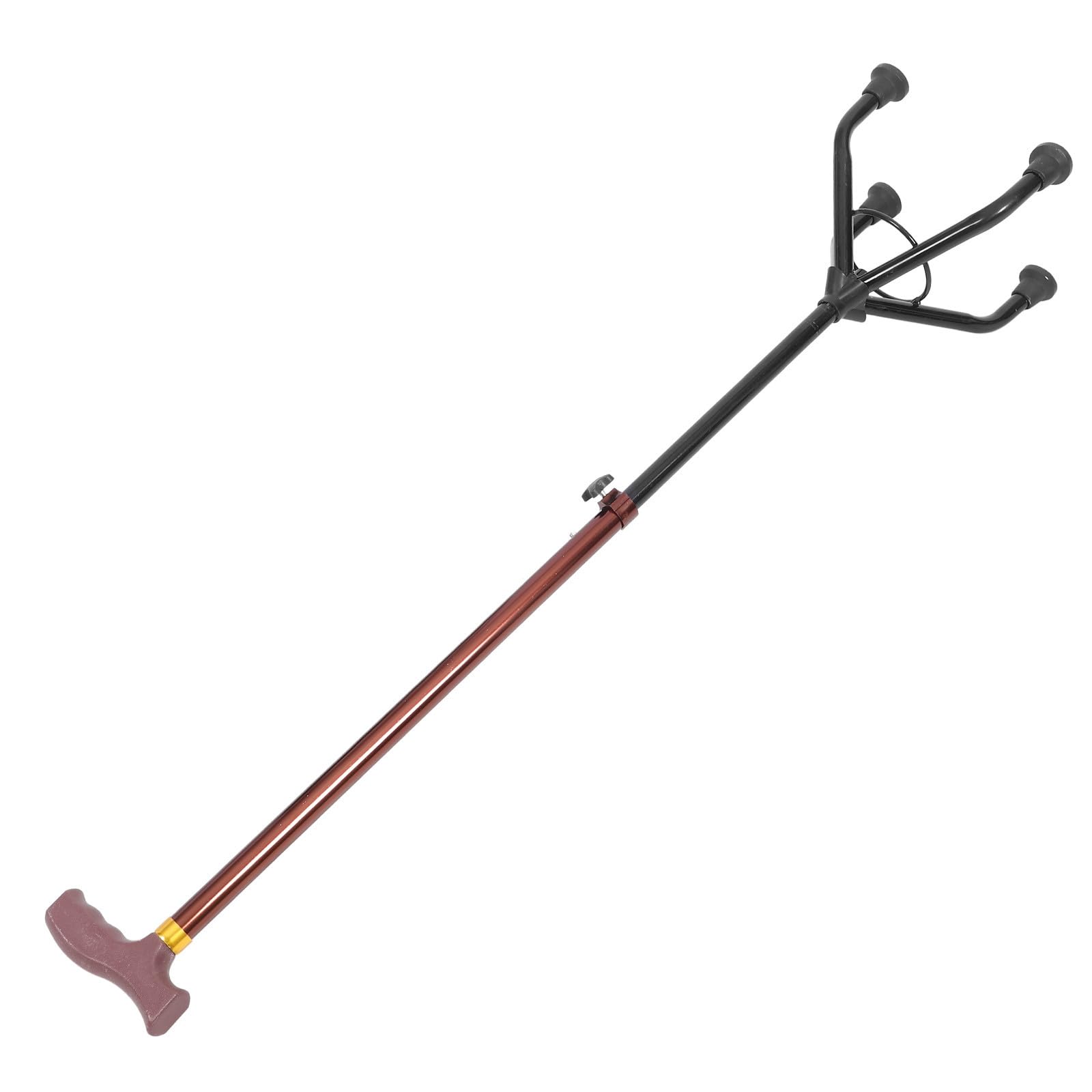 ULTECHNOVO Bastón de Trekking Ajustable de Aluminio para Adultos Mayores con Mango Antideslizante y Diseño de Pies para Caminar con Estabilidad