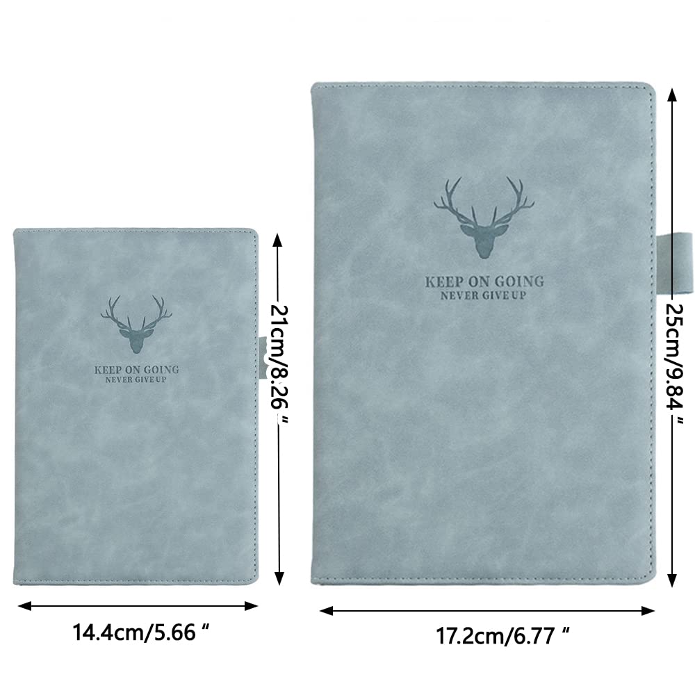 SagaSave B5 Verdicktes Business-Notizbuch Hirschkopf-Design Notizblock PU-Leder Hardcover-Notizbuch mit Stiftschlaufe, Tagebuch, Tagebuchgeschenk Rot