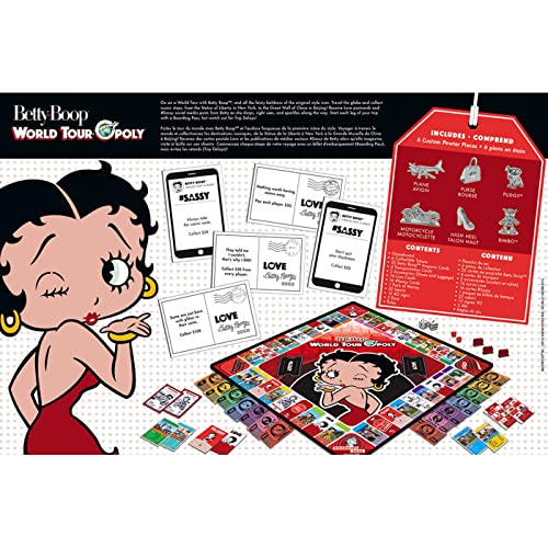 Juego de Mesa Betty Boop World Tour Opoly miniatura 3