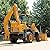 Mini Front End Loader Backhoe with Hydraulic System and Rear Excavator, Compact Wheel Digger for Landscaping, Farm Use and Utility Work