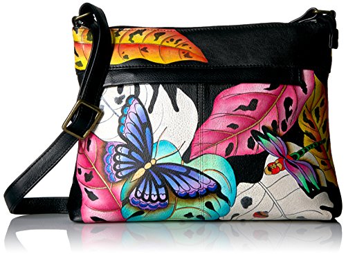 Image of Anna by Anuschka Women's Genuine Leather Medium Crossbody with External Zipper Pocket