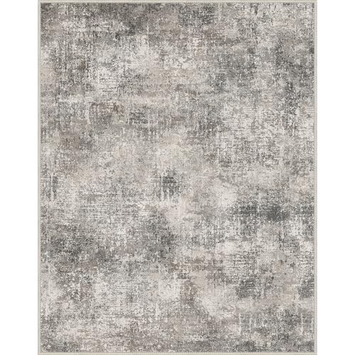 Image of BEIMO Area Rugs 6x9 for Living Room Bedroom, Modern Abstract Machine Washable Rug, Large Soft Low Pile Floor Carpet with Non Slip Backing for Dining Room, Grey